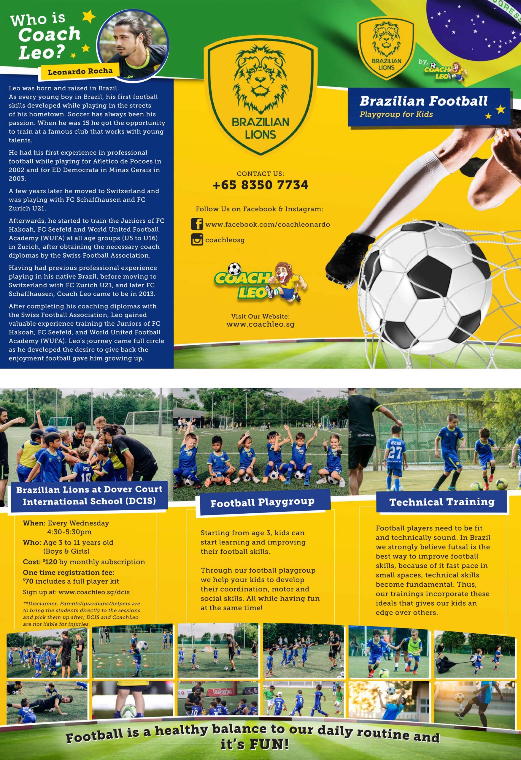 Coach Leo Brochure content