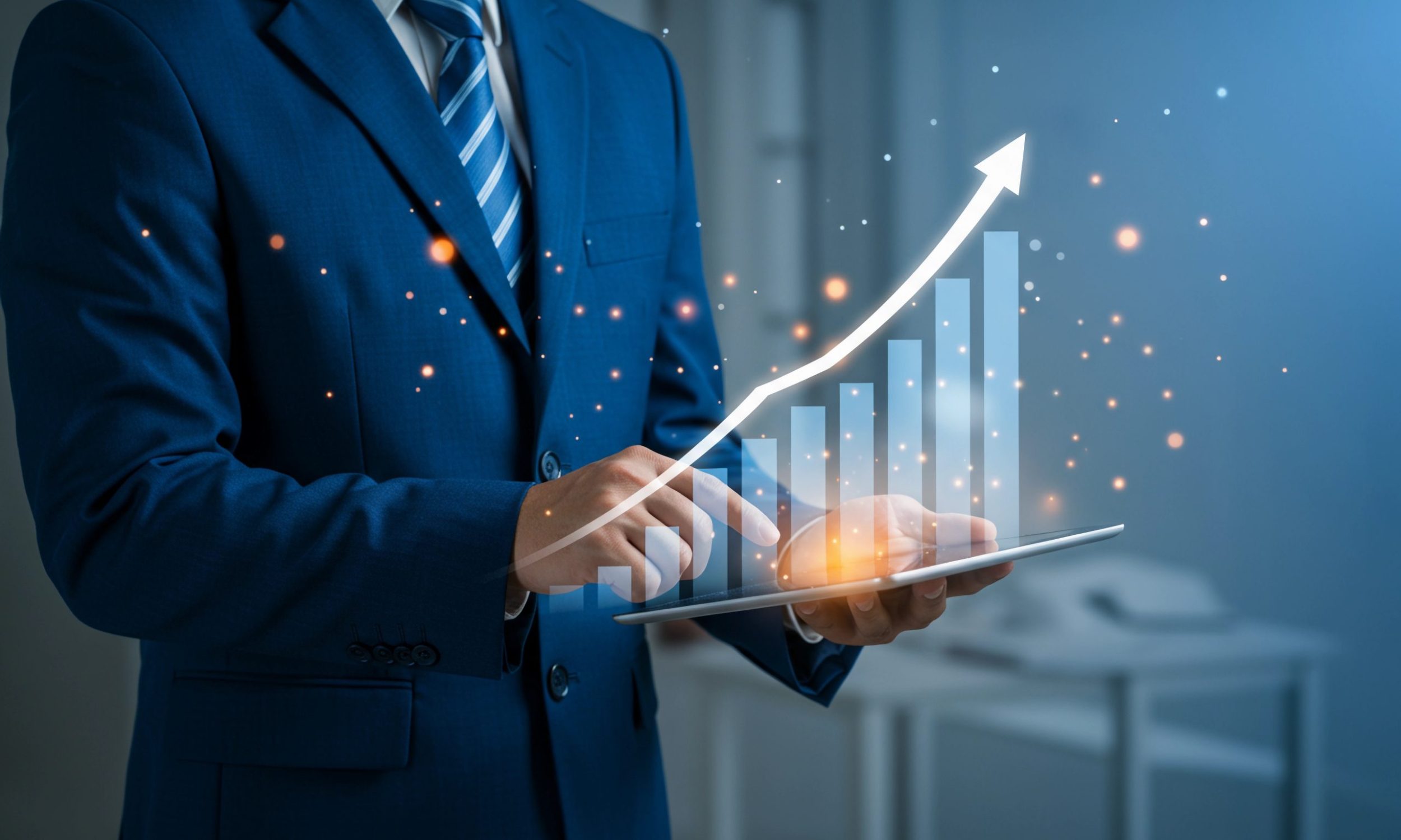 businessman-blue-suit-analyzes-digital-growth-chart-tablet