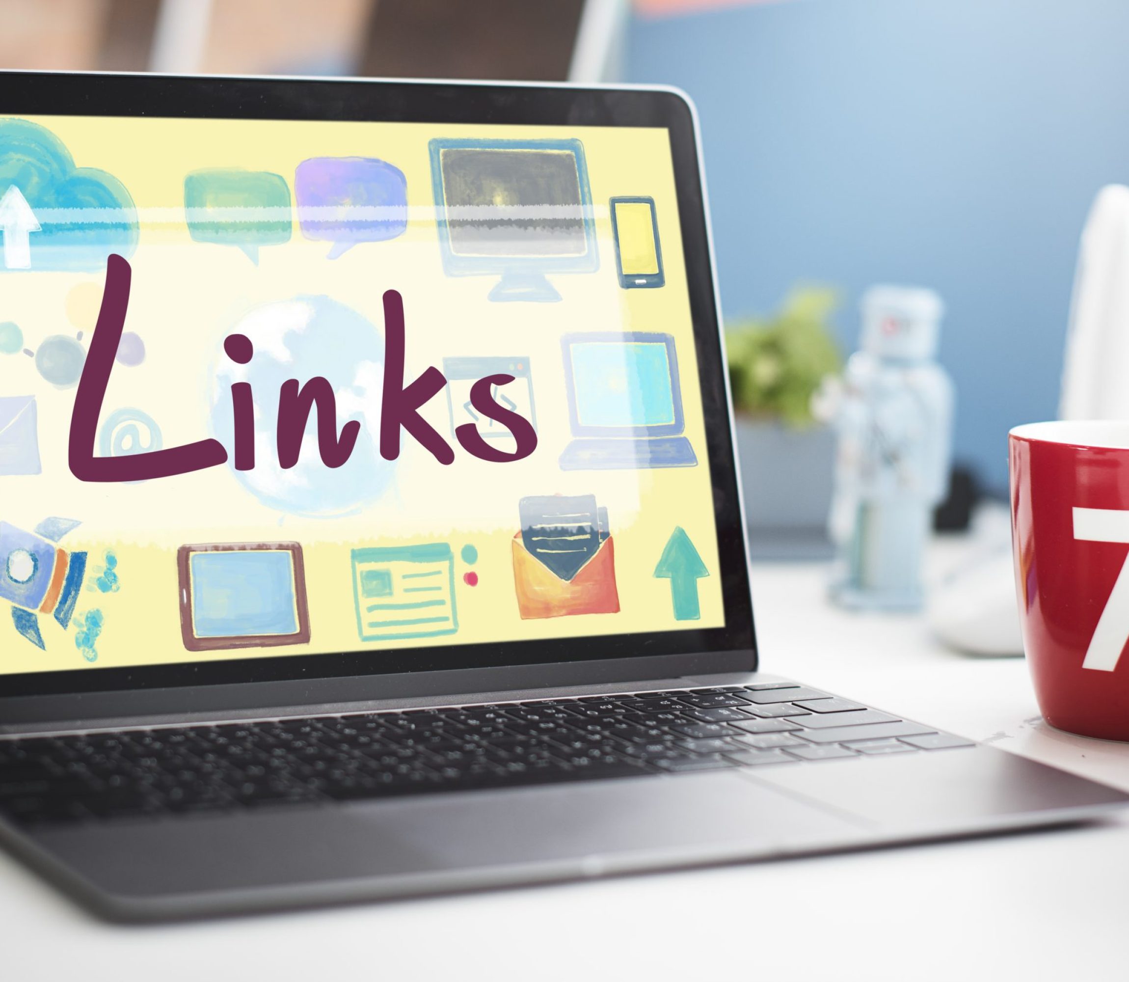 Links Backlinks Hyperlink Linkage Internet Online Concept